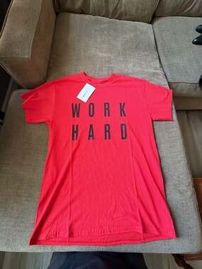 Fashion Nova Men 'Work Hard Play Hard' Short Sleeve Graphic Tee